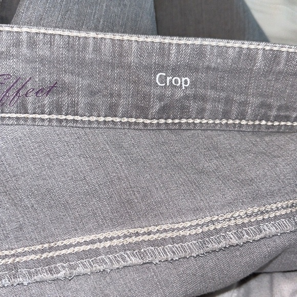 Gloria Vanderbilt Stefania Womens Plus Sz 24W Gray Crop Jeans Embellished Pocket - Picture 5 of 8